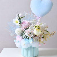 Bahan Dekorasi Seni Bunga Stainless Steel Warna-warni Pengpeng Cloud, Kemasan Buket, Bahan DIY Buatan Tangan Florist, Guangdong