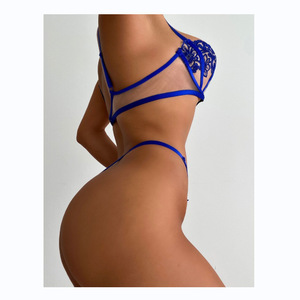 Nueva ropa interior sexy Rose Mesh bordado ropa de dormir Bikini Garter - Product Image 3