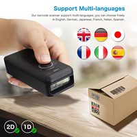 YUANAIDC 6601 Lecteur de codes-barres 2D QR portable, scanner de codes-barres sans fil, scanner portable, mini scanner