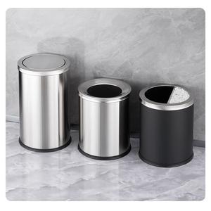 5l אחסון דלי פתוח העליון גל פח אשפה עם כיסוי מתנדנד ללא מכסה אשפה - Product Image 1