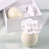 Diffuseur d'huiles essentielles en porcelaine, parfumé, en forme de fleur de camélia, en céramique minimaliste, pour la décoration de la maison, désodorisant d'ambiance