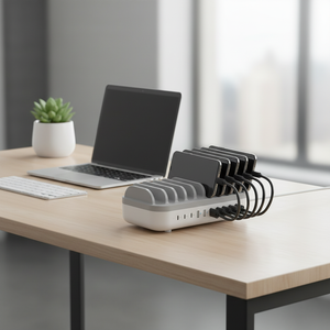 Estación de Carga USB <span class=keywords><strong>Tipo</strong></span> <span class=keywords><strong>C</strong></span> de 10 Puertos para Teléfono Celular, Carga Rápida Universal para el Hogar y Público, 120 W - Product Image 1