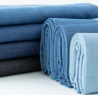 Tissu en denim extensible 10,2 oz, tissu en denim bleu métallisé pour jeans