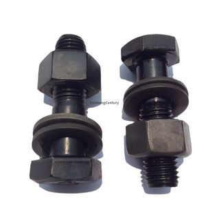 Pernos y Tuercas de Acero WANLI del Proveedor <span class=keywords><strong>Mandan</strong></span> YONGNIAN, Perno 3/8 de Acero al Carbono, Óxido de Acero, Zincado Simple, Negro DIN - Product Image 1