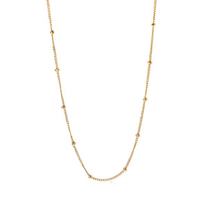 Delicate Gold Chain <b>Necklace</b> With Ball Design Stainless Steel Elegant Gift Jewelry For Women Fashion <b>Statement</b> Piece - Product Image 5