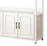 Porte-manteau grande capacité avec armoire à chaussures intégrée, meuble de rangement autoportant pour entrée et salon