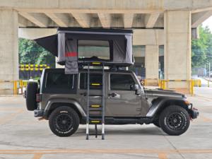 Tente de toit rigide automatique quatre saisons durable pour Jeep, ouverture latérale avec échelle en aluminium, étanche, pour camping en voiture - Product Image 5