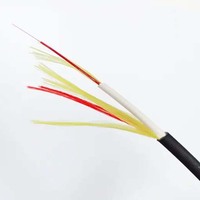 Kabel Fiber Droo FIBERVISION FTTH Kabel Fiber Indoor 5.0mm Kabel Fiber Berjaket Ganda Uni-tube Indoor untuk FTTHG