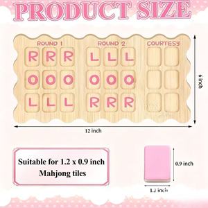 Tablero de práctica de Mahjong de madera, herramienta de entrenamiento para un solo jugador, accesorio portátil de madera maciza para práctica de Mahjong - Product Image 4