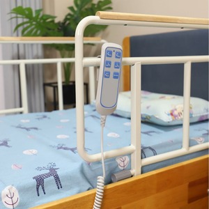 Manual Wooden Electric Massage <b>Bed</b> With Rails For Home Medical Elderly Care - Product Image 4