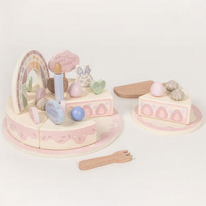 Maison de jeu en bois pour enfants beau cadeau pour décor d'anniversaire de petite fille <span class=keywords><strong>cuisine</strong></span> salle à manger jouet alimentaire - Product Image 2