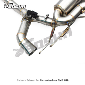 Sistema de Escape Catback con Válvula OEM para Mercedes-Benz <span class=keywords><strong>AMG</strong></span> GTR/<span class=keywords><strong>GT</strong></span> <span class=keywords><strong>R</strong></span> C190 4.0T 2019-2023, Tubo de Escape, Silenciador SS304 de Competición - Product Image 5