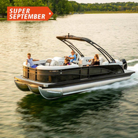 Qualité marine lacs rivières Kinocean OEM ski nautique ODM personnalisé couleur aluminium coque ponton bateau pour la dérive avec moteur