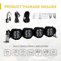 Barre lumineuse LED modulaire connectable de 18 pouces, couleur ambre, pour pare-chocs avant, barre de protection, conduite tout-terrain, voiture, UTV, SXS, 4x4, Tacoma, Navara, Polaris, Can-Am