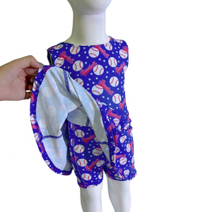 Outdoor Sport Tennis Dress for Kids Teenage Yoga Girls Outfits One Piece Athletic Training Children Golf Sports Dress - Product Image 2