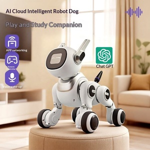 Robot chien télécommandé IA prêt à être expédié, programmable, avec commande vocale et gestuelle, robot intelligent éducatif pour enfants, cadeau, vente en gros - Product Image 1