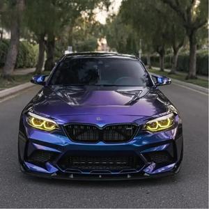 Fari Angel Eyes per BMW Serie 2 F22 F87 F23 2014-2021 220i 228i M240i Xenon M2 LCI con Luce Diurna DRL LED Gialla - Product Image 3