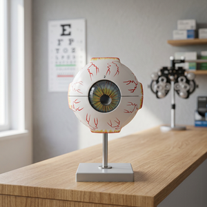 Radical Human Eye 5 Times Full Size 7 Parts Important Anatomical Features Such Muscle <b>Insertions</b> Optic Nerve Blood Vessels Fiber - Product Image 6