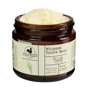 Crème hydratante en profondeur OEM de haute qualité nourri à l'herbe visage fait à la main miel sauvage cru fouetté boeuf suif baume - Product Image 4