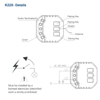 Factory-Direct 10A 100-240V Tuya Zigbee/Actuador de control de voz de malla + Interruptor cinético para una gestión de iluminación sin esfuerzo