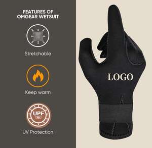 Gants de plongée en néoprène 3 mm OEM ODM avec paume antidérapante à points pour la plongée sous-marine et la plongée avec tuba, fabrication de marque - Product Image 5