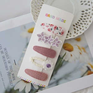 Barrettes à cheveux pour filles, pinces à cheveux en tissu avec broderie fleur de marguerite, accessoires pour cheveux faits à la main pour enfants - Product Image 4