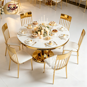 Chaises de salle à manger modernes en acier inoxydable, nouveau style, pour la maison et les mariages/événements - Product Image 6