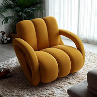Fauteuil inclinable individuel en velours, design moderne, confortable pour la maison, l'hôtel, le balcon, le salon et la chambre