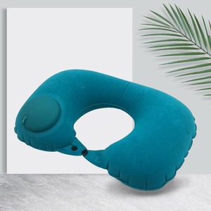 Inflatable U-Shaped Neck Pillow 28x26x14cm Automatic Inflate Portable Travel Airplane Pillow Solid Color Lightweight Design - Product Image 2
