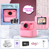 Appareil Photo Instantané Jumon pour Enfants 2.8" Double Objectif P79 Enregistrement Vidéo HD 1080P, Caméra en Plastique pour Enfants