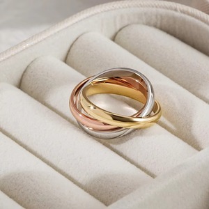 Smooth Stainless Steel Multi Color <b>Ring</b> Simple <b>Plain</b> <b>Ring</b> - Product Image 3