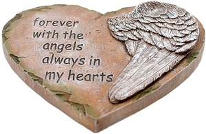 Placa de Resina con Forma de Corazón para Jardín, Colección Loving Faithful Memory - Product Image 3