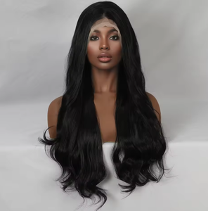 Perruque Lace Frontale Ondulée Noire de 28 Pouces, <span class=keywords><strong>Coiffure</strong></span> Naturelle pour <span class=keywords><strong>Femme</strong></span> Noire – Collection 2026, Offre Spéciale - Product Image 2