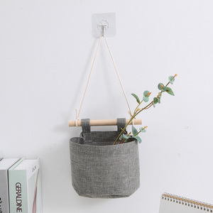 Wall Mounted Hanging Storage Bags Gray Fabric Multi Pocket Organizer For Bedroom Closet Door Back Punch Free Installation - Product Image 2