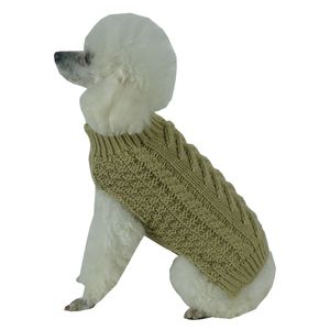 DB Designer Dog Sweater Swivel-Swirl Heavy Cable Knitted Fashion Ropa para mascotas - Product Image 3