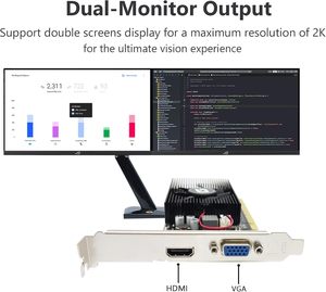 Mới gt610 2G DDR3 DirectX 12 cấu hình thấp PCI Express X16 dp entry level <span class=keywords><strong>GPU</strong></span> Máy Trạm Fan PC SFF <span class=keywords><strong>HTPC</strong></span> win11 - Product Image 2