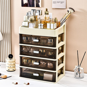 Caja organizadora de cosméticos de escritorio, estilo cajonera, gabinete multicapa para productos de cuidado de la piel y maquillaje, organizadores de plástico, más alta y grande - Product Image 2