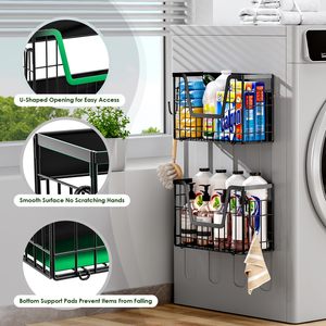 Wholesale Magnetic Shelf for Fridge Fruit and <strong>Vegetable</strong> <strong>Storage</strong> and Organizer Wire Basket for Pantry Kitchen Countertop - Product Image 5