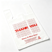 Sacs de courses en plastique personnalisés avec impression en gravure, en PE, à poignées, jetables, pour t-shirts de remerciement