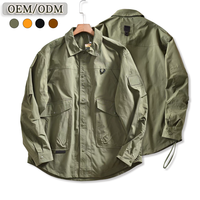 Veste de travail de charpentier personnalisée par les fabricants, lavée et délavée, veste utilitaire vintage pour homme, coupe-vent et imperméable