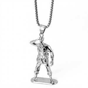 Yunnique toy Cartoon Soldier Pendant Necklace Stainless Steel Unisex Gift Jewelry unique design wholesale - Product Image 1