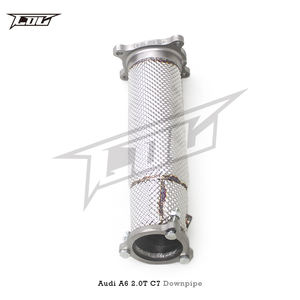 ऑडी ए 6 2.0 टी सी 7 सी 7 2012-2018 स्टेनलेस स्टील हेडर हीट शील्ड स्पोर्ट कार निकास पाइप के साथ - Product Image 3