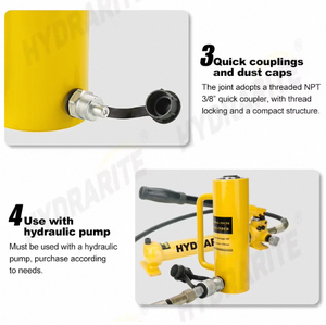 HHYG-1050 צילינדר הידראולי שקע 10-1000t יחיד משחק גליל הידראולי שקע שקע יחיד משחק הידראולי גליל RAM - Product Image 3