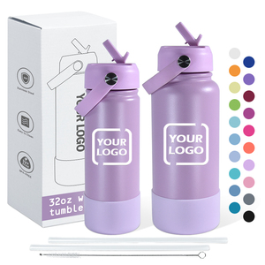 Borraccia Termica Personalizzabile con LOGO, 18oz/32oz, Design Classico con Rivestimento in Gomma per Bevande Calde e Fredde, Regalo Aziendale C3 - Product Image 2