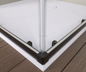 Venta directa caliente Popular ducha vidrio transparente precio de fábrica puerta corredera esmerilada baño 6mm Pantalla de ducha de vidrio transparente - Product Image 3