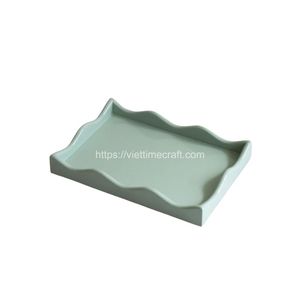 Toque de lujo Decoración para el hogar Bandeja de laca Color madera Personalizado Conjunto al por mayor para servir - Product Image 3