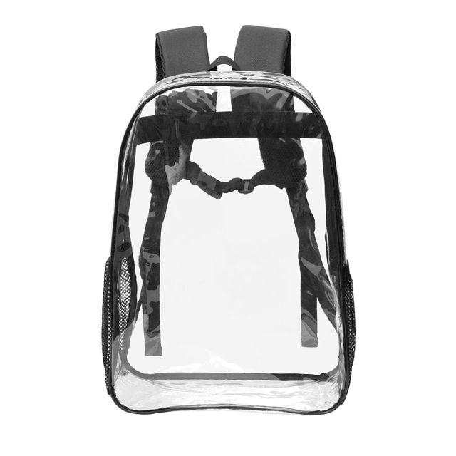 Custom Clear Backpack 16\" Security Approved Stadium Bag for Concert Festivals Waterproof PU Zipper 1 MOQ No Minimum Order