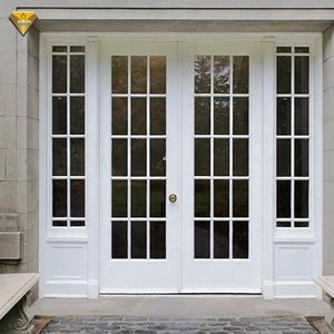 Porta d'Ingresso <span class=keywords><strong>in</strong></span> Legno di Quercia Massello Premium JBDHOME, Preassemblata per Ingresso Principale di Villa, Esterno - Product Image 4