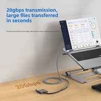 Typ-C Verlängerungskabel Stecker-zu-Stecker 20 Gbps Adapter USB 3.2 Geflochtene Ummantelung 4K Bildschirmspiegelung Festplatten-Erweiterung Datenübertragung
