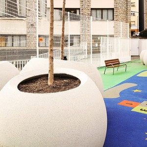 Круглый уличный Ландшафтный зеленый большой горшок для растений, уличные горшки для деревьев, большой цветочный горшок для отеля - Product Image 3